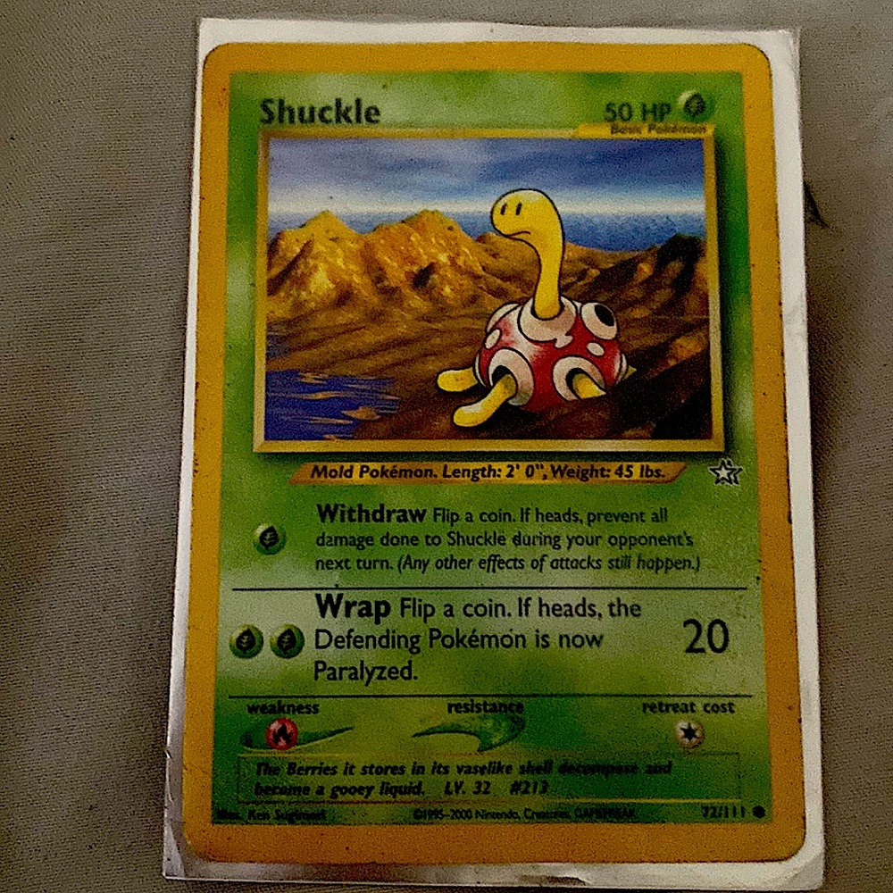 1995 shuckle Pokémon card